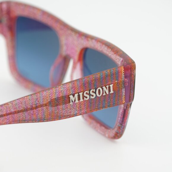 Missoni MIS 0129/S 0QQ7 08 Sunglasses Pink Square Frame, Blue Lenses main image 8